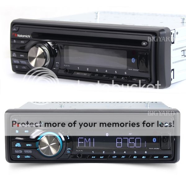 New NAKAMICHI NA205 Bluetooth Single DIN CD USB AUX Car Radio Stereo